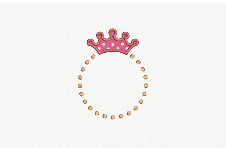 Crown Frame Applique Machine Embroidery Design 1 Size - Etsy