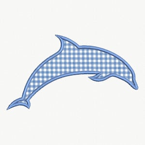 Dolphin Applique Machine Embroidery Design - 3 Sizes