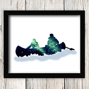 Canoe Art, Canoe, Nautical Print, Nautical Home Decor, Coastal Art, Beach Decor, Canoe Wall Art, Cabin Decor, Wooden Boats, Canoe Print