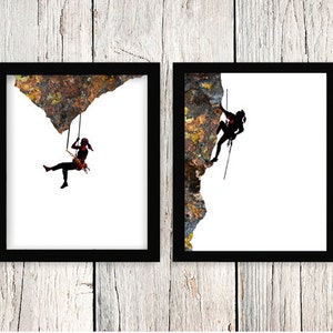 Mountaineering Print, Mountaineering Art, Rock Climber, Rock Climbing Art, Mountain Climbing, Climbing, Climber, digital, mountaineer