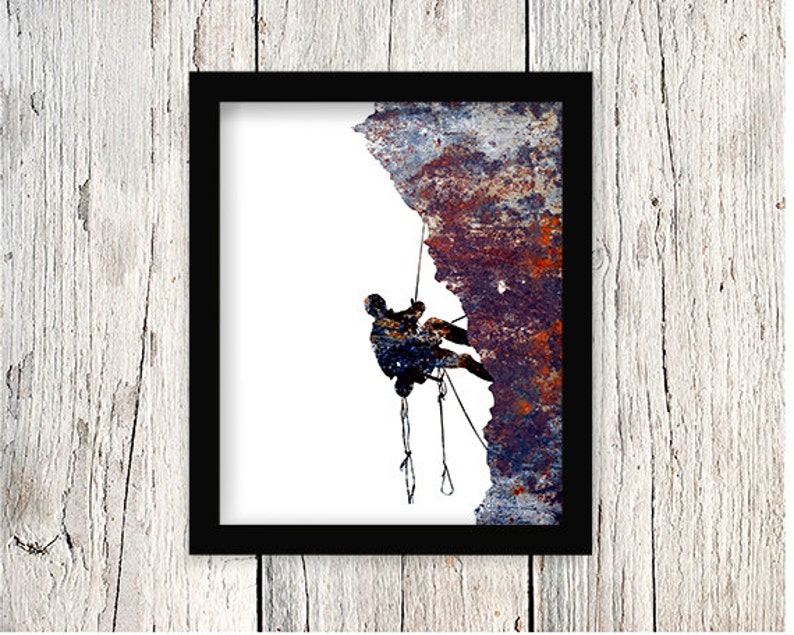 Rock Climbing Mountain Climbing Mountain Climber Rock Etsy UK