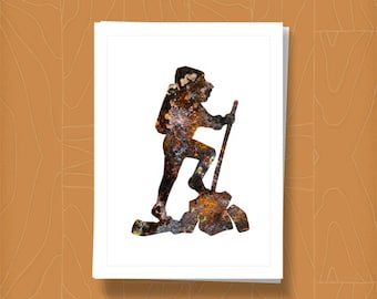 Mountain Climber, Explorer, Explore Print, Outdoor Prints, Outdoor Nursery, Mountaineering, Mountain Hiker, Hiking Gift, Hiking Poster