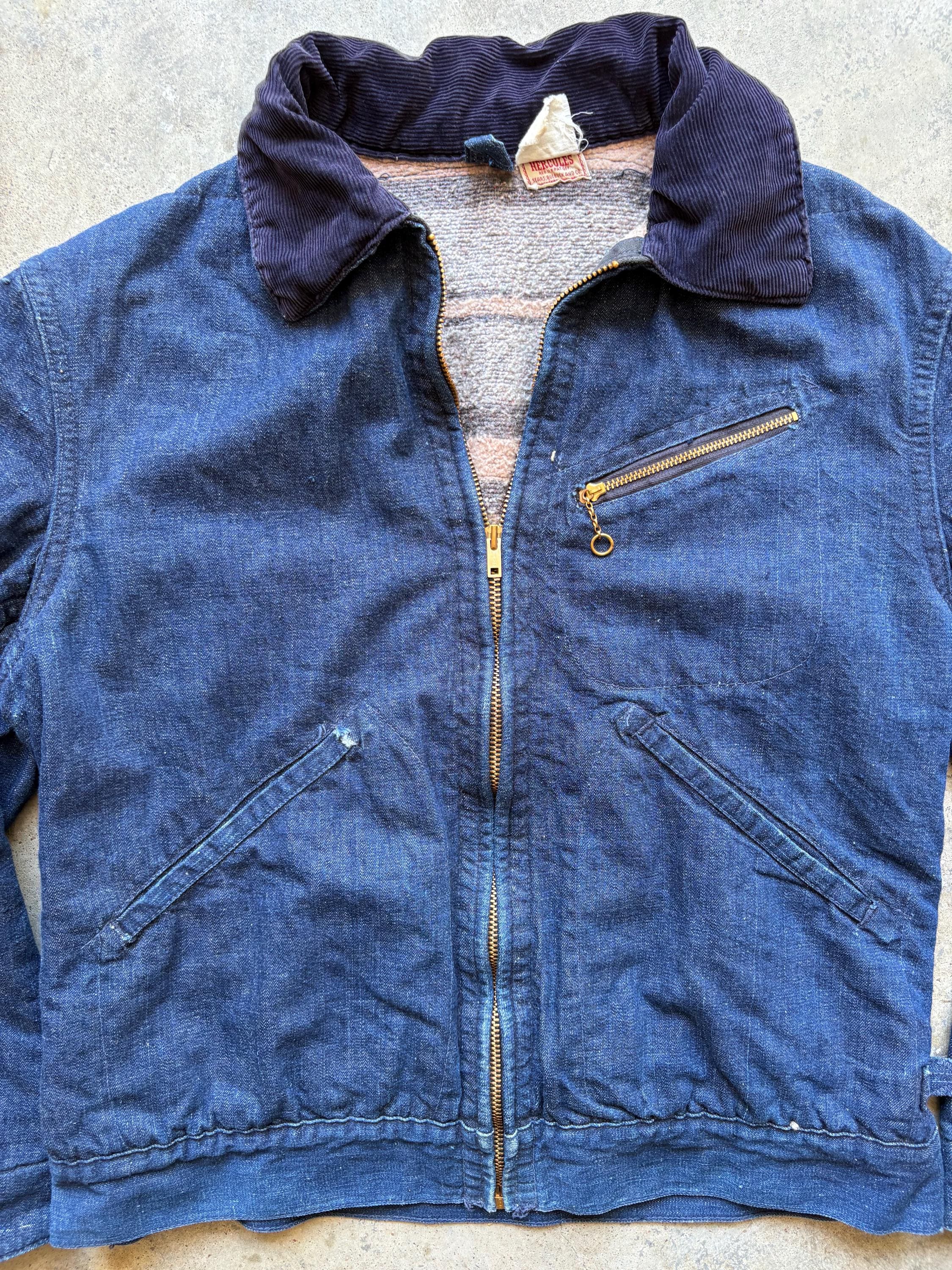 1950s Hercules Blanket Lined Denim Work Jacket (small) - Etsy