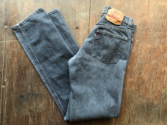 Levi’s Made in USA 501 Faded Black Denim Jeans 27x