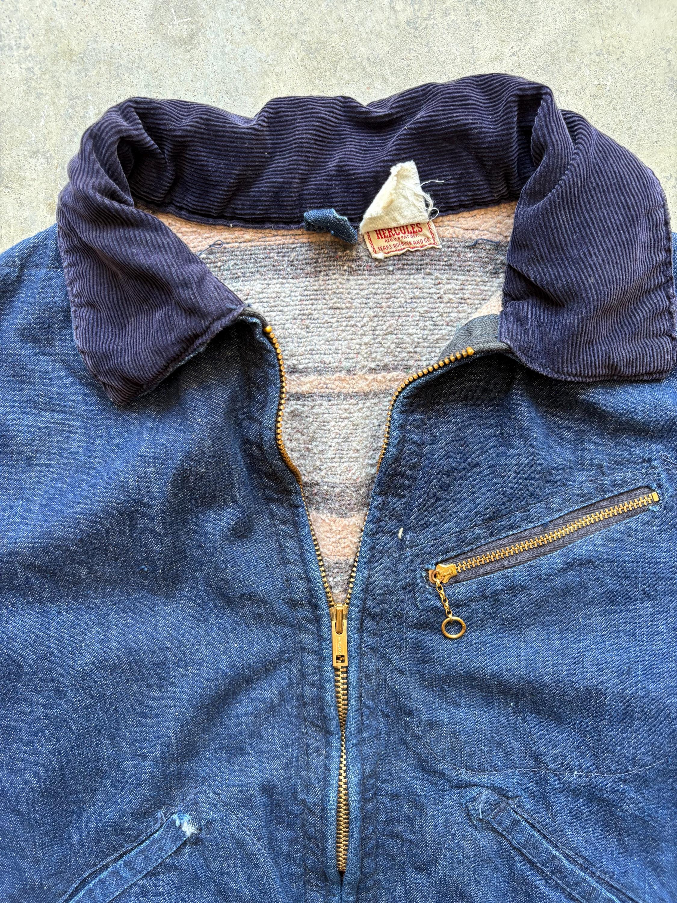 1950s Hercules Blanket Lined Denim Work Jacket (small) - Etsy