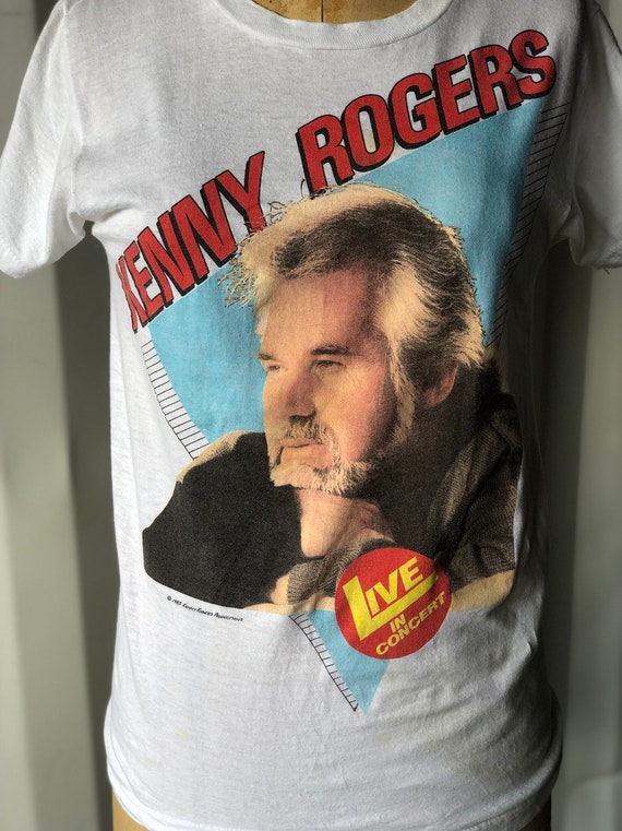 1986 Kenny Rogers Tour Concert T Shirt (Small) - image 1