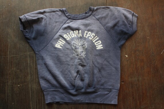 50's/60's Phi Sig's Faded Blue Sweatshirt