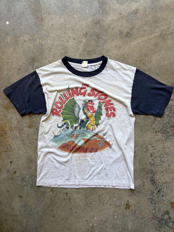 The Rolling Stones 1982 ツアーラグランTシャツ 80s Vintage 1982 The