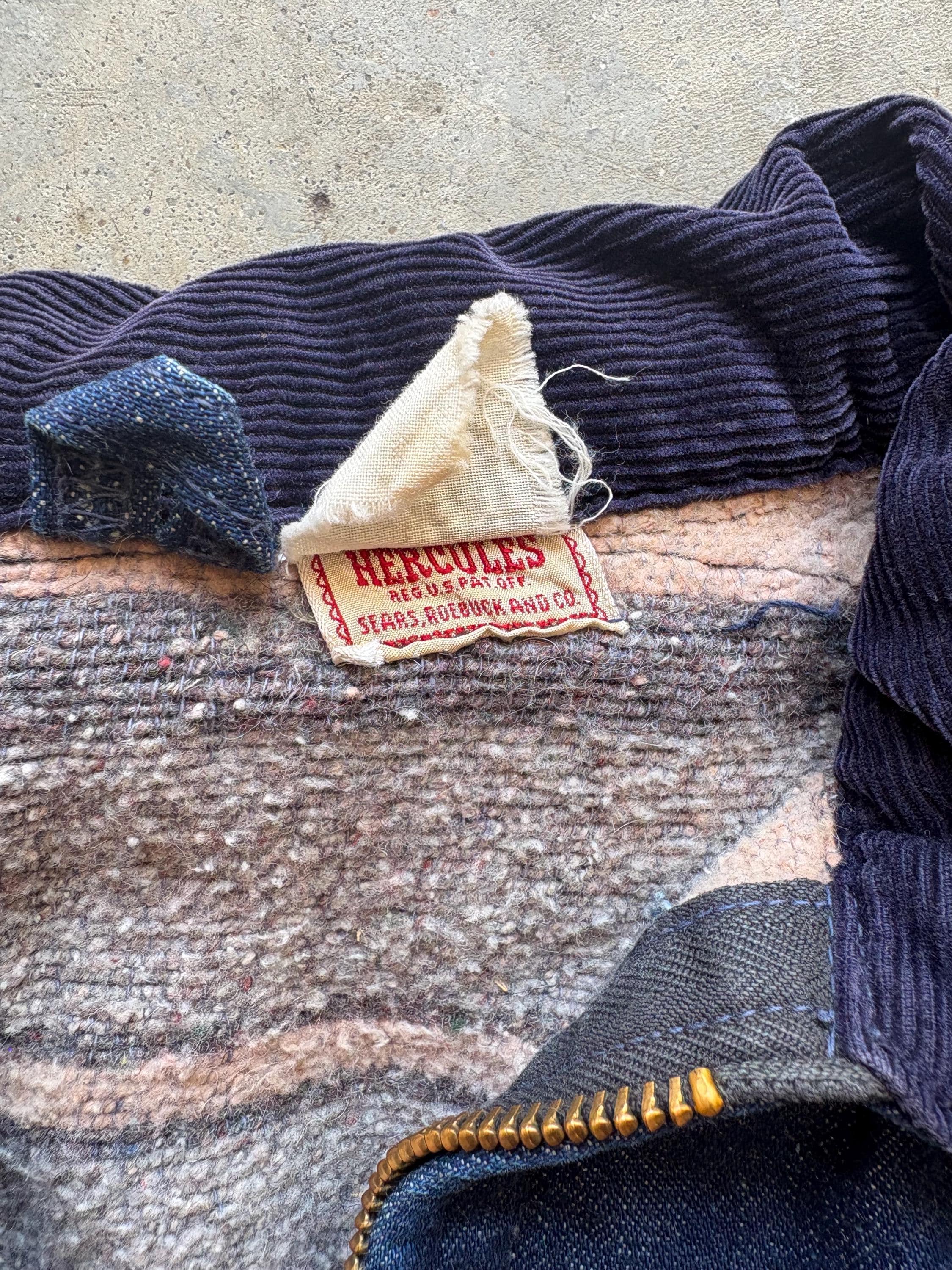 1950s Hercules Blanket Lined Denim Work Jacket (small) - Etsy