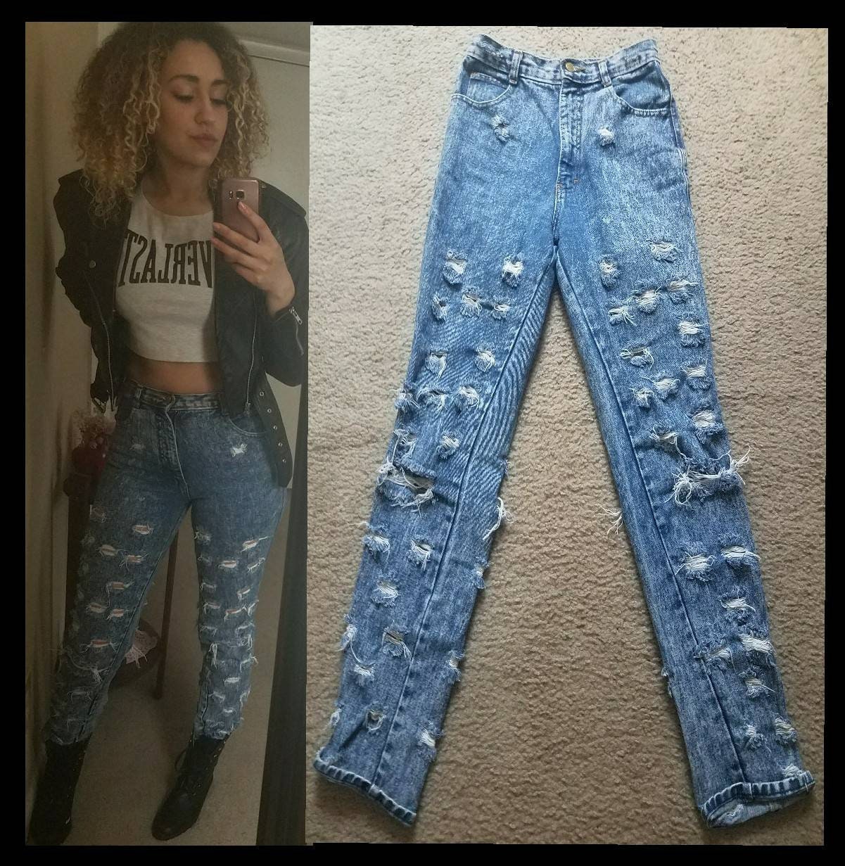 Vintage 80's Manufacture Shredded Acid 
