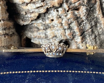 Une merveilleuse broche vintage en or et perle SKU4779