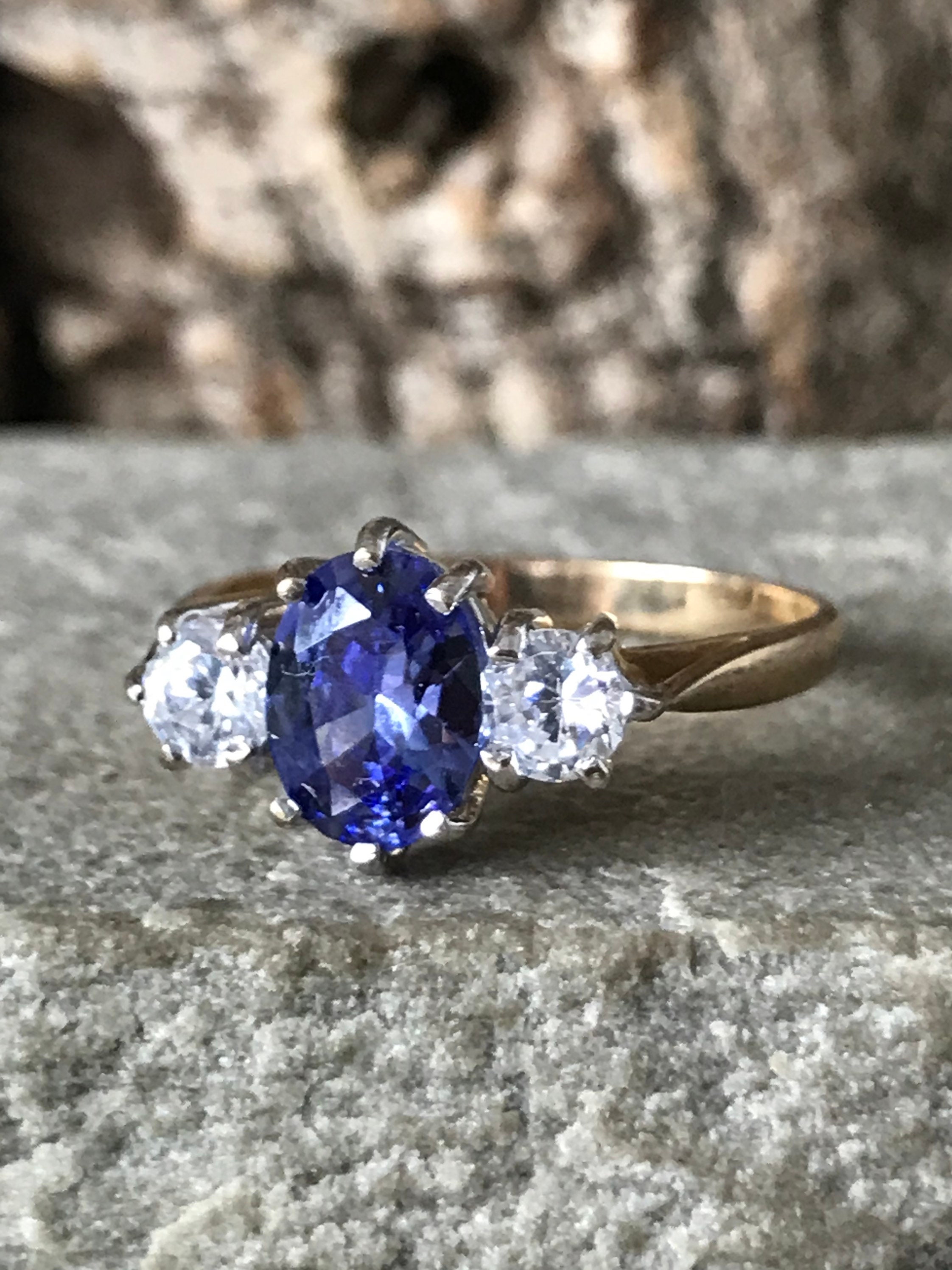 Imitation sapphire rings discount