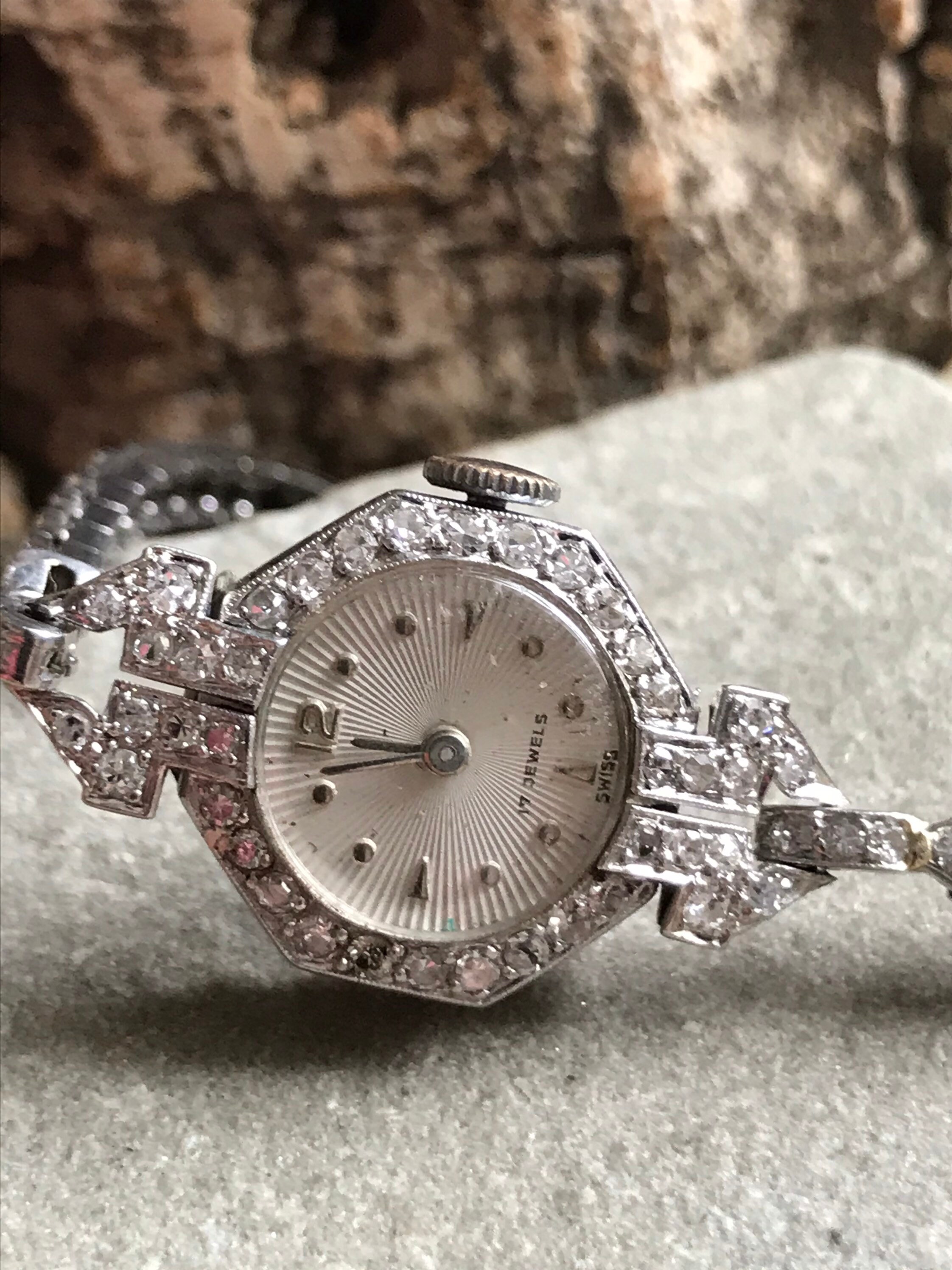 Un orologio Art Deco da donna in platino e diamanti molto | Etsy Italia