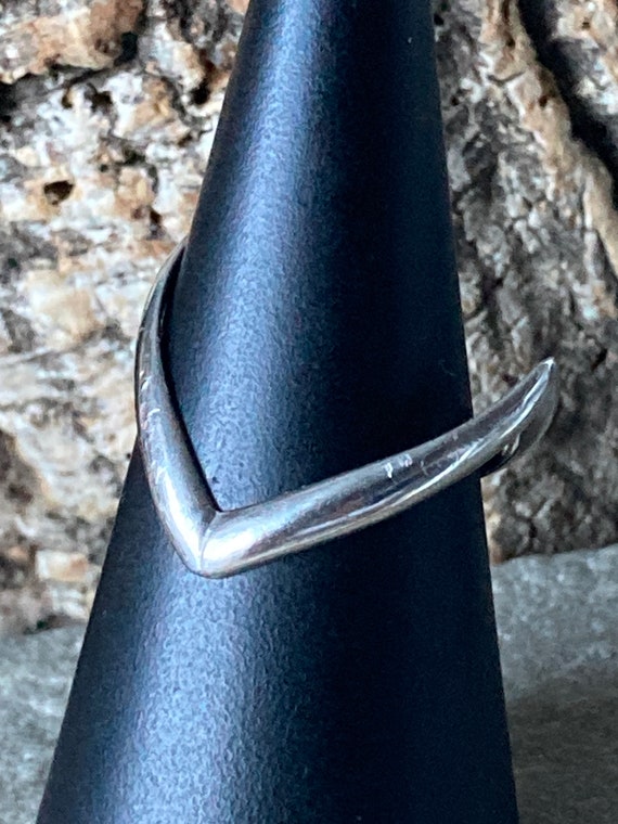 Vintage  Silver Wishbone Ring    SKU8874 - image 6