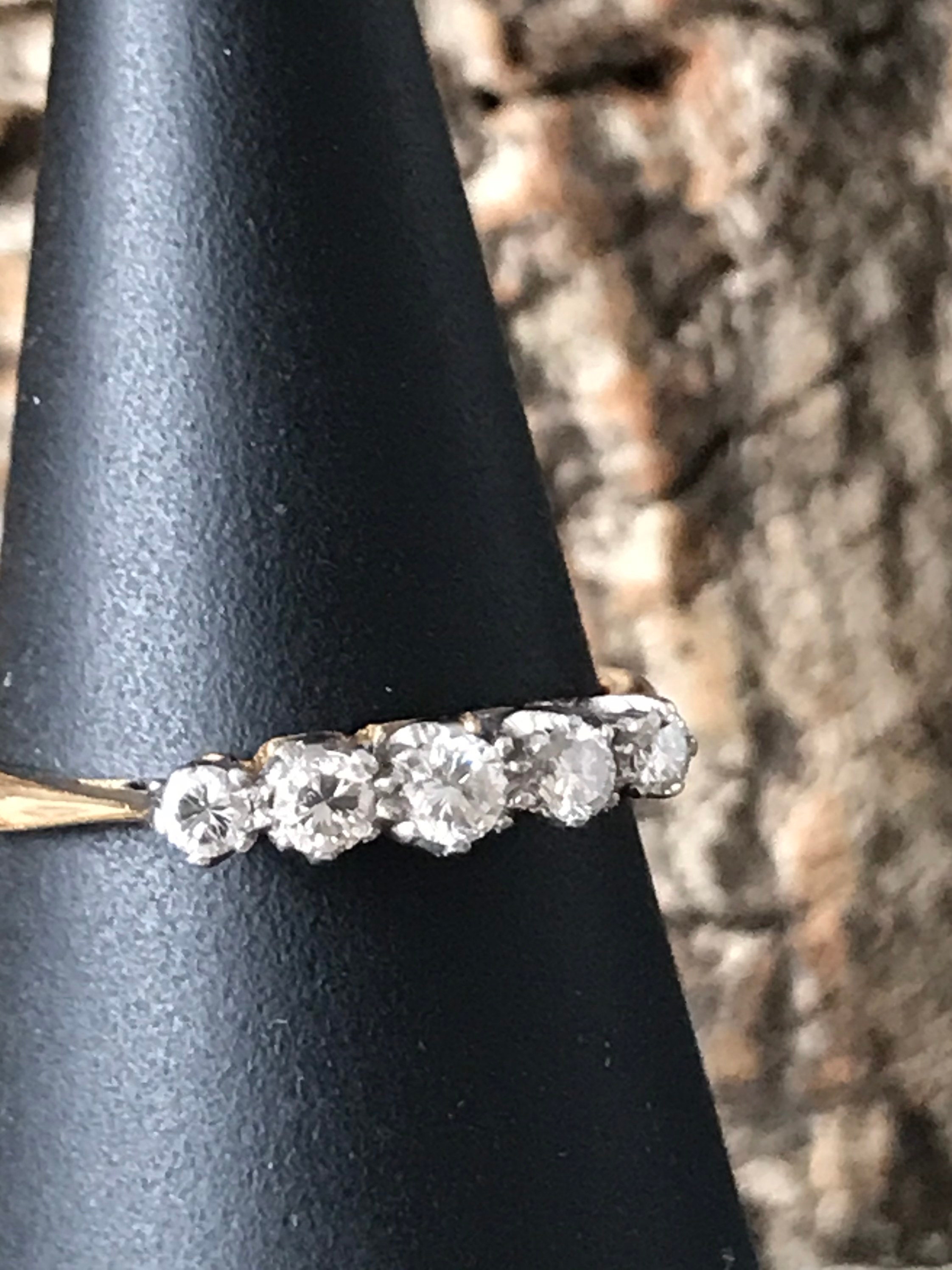 A Classic Vintage Five Stone Diamond Engagement Ring SKU3850