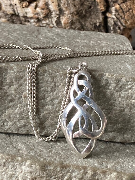 An Unusual Silver Celtic Style Pendant and Chain SKU8168 Etsy
