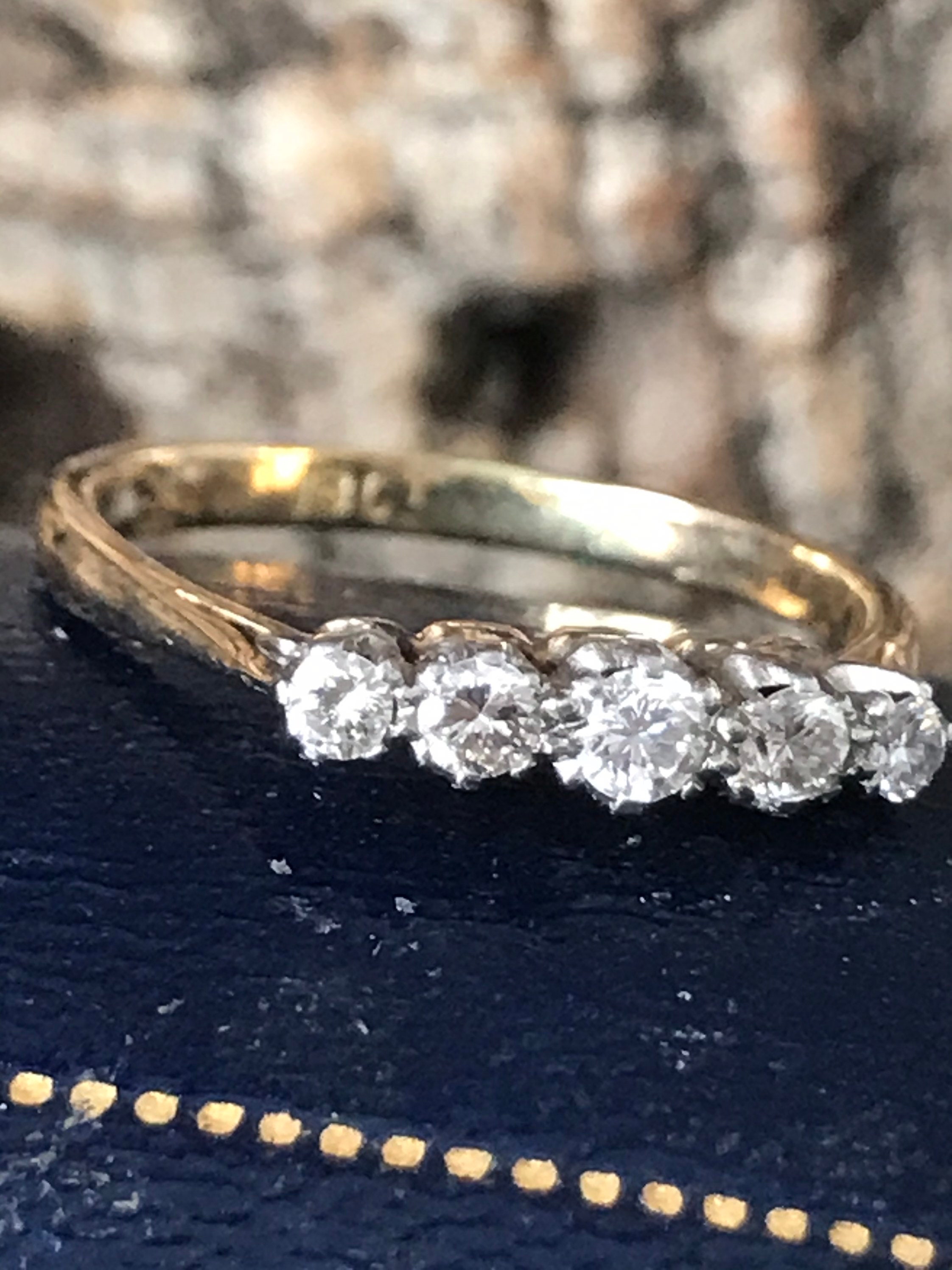 A Classic Vintage Five Stone Diamond Engagement Ring SKU3850