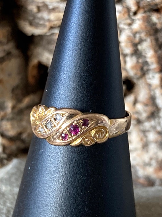 A Wonderful Victorian Ruby And Diamond Ring    SK… - image 8