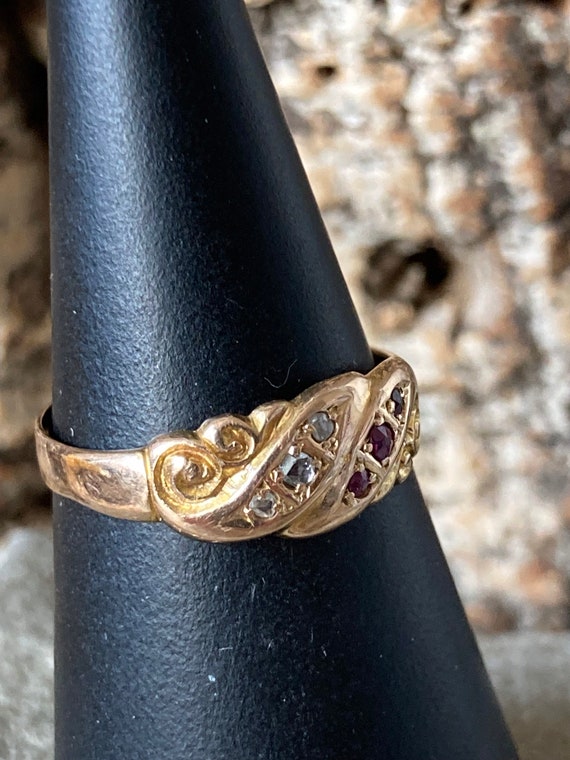 A Wonderful Victorian Ruby And Diamond Ring    SK… - image 3