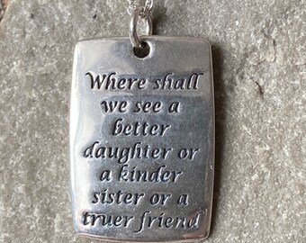 Unusual Vintage Silver Sister Pendant        SKU8641