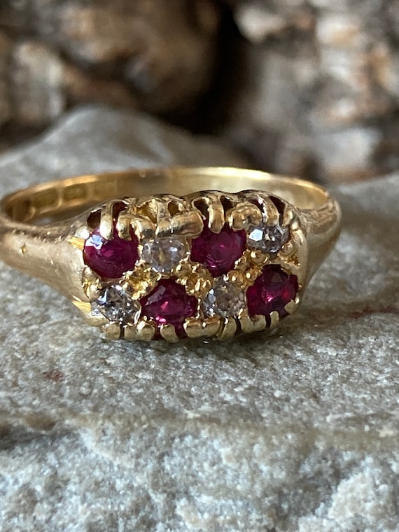 A Wonderful And Unusual Victorian Ruby And Diamon… - image 1