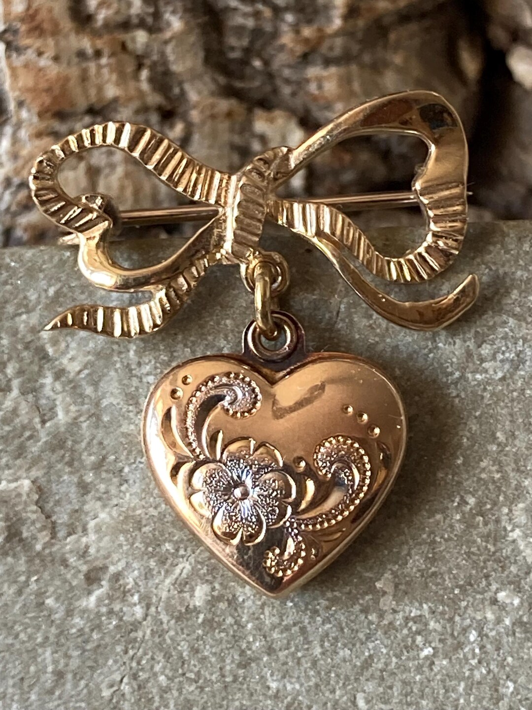 Unique Gold Lockets A Lovely and Unusual 9ct Gold Locket Brooch SKU8852 - Etsy