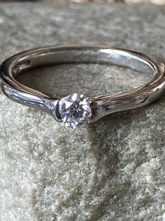 A Wonderful Understated Platinum and Diamond Solit