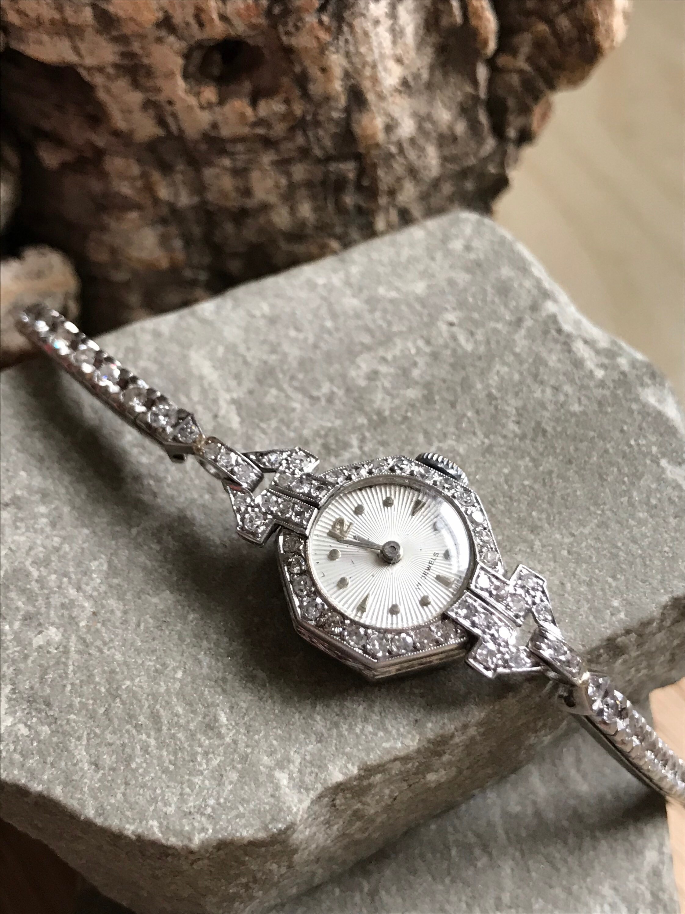 Un orologio Art Deco da donna in platino e diamanti molto | Etsy Italia