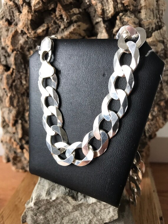 A Stunning Silver Curb Chain Over 5oz in Weight SKU3394 Etsy