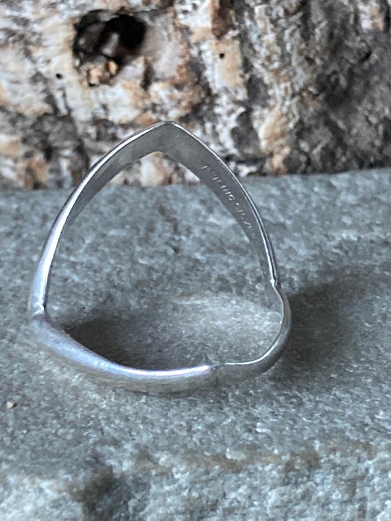 Vintage  Silver Wishbone Ring    SKU8874 - image 3