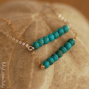 High Quality Turquoise Bar Necklace, gold turquoise, Silver turquoise Bar Necklace, Gold Minimalist Necklace, Turquoise Necklace Bar Pendant