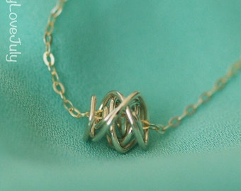 Gold Knot Necklace, silver knot infinity necklace, Knotted Jewelry, Bridesmaid Gift , Love Knot Necklace, bridesmaid necklace