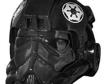 x2 Tie Fighter Pilot Vinyl Helmet Decal Sticker 501st Spec Brushed Metal Effect