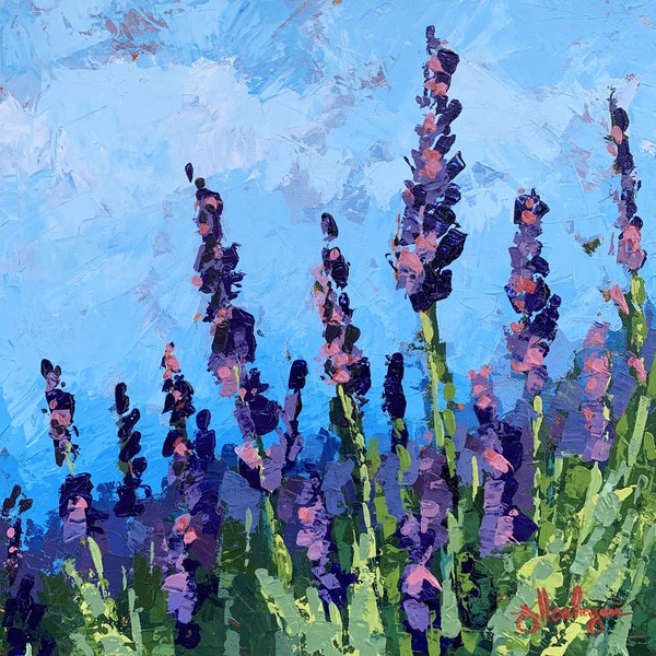 Lavender Painting Etsy
