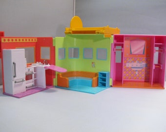 Vintage Polly Pocket Fashion Sparkle House 2002 With Doll - 2002 Origin Products, Made in China - Used Toy - Incomplete, Missing Parts