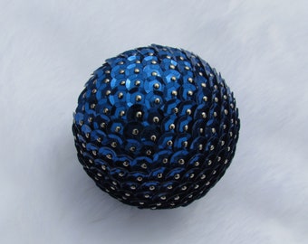 2" Blue Sequin Ornament, Vase Fillers, Table Decoration