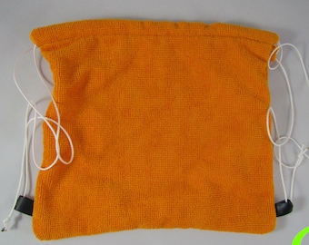 Orange Microfiber Drawstring Bag