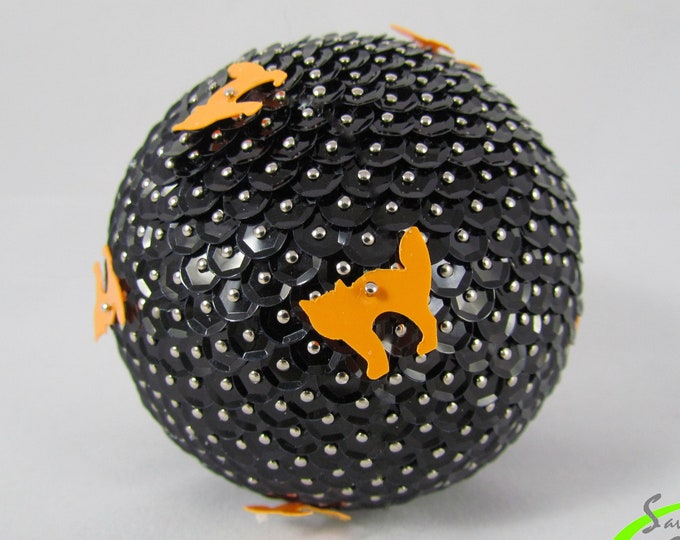 3 Halloween Sequin Ornament, Vase Filler, Table Decoration Etsy