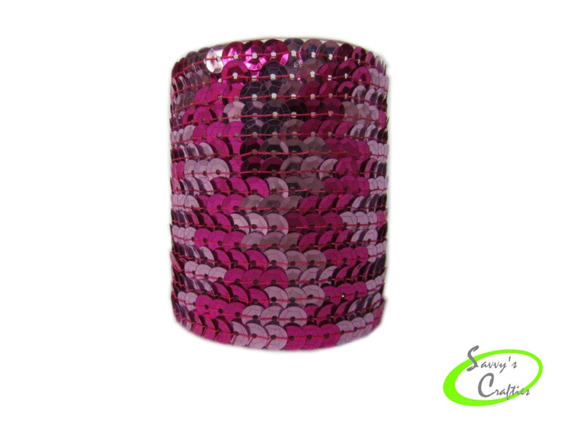 Votive Candle Cover Sequin Candle Sleeve Pink and Magenta Valentine Chevron C03028 image 2