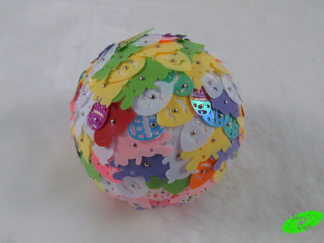 3 Easter Sequin Ornament, Vase Filler, Table Decoration Etsy