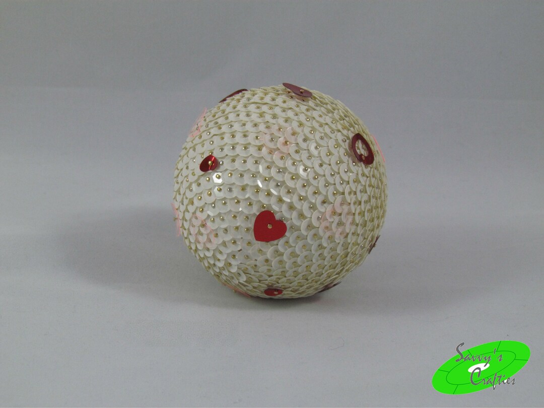 3 Valentine Sequin Ornament, Vase Filler, Table Decoration Etsy