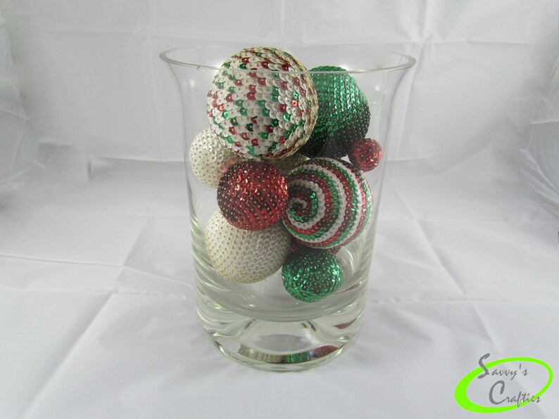 3 Starry Sequin Ornament Vase Filler Table Decoration Etsy