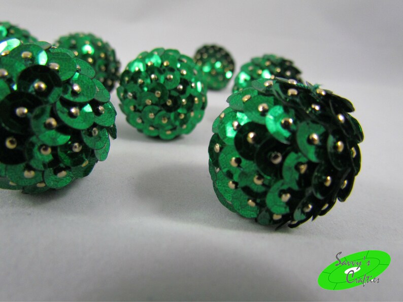 1 Green Sequin Ornament Vase Fillers Table Decoration Etsy