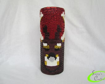 Sequined Vase - Pillar Candle Cover - Sequin Sleeve - Reindeer - Christmas Decor - Pixel Art - Flower Display - C10001