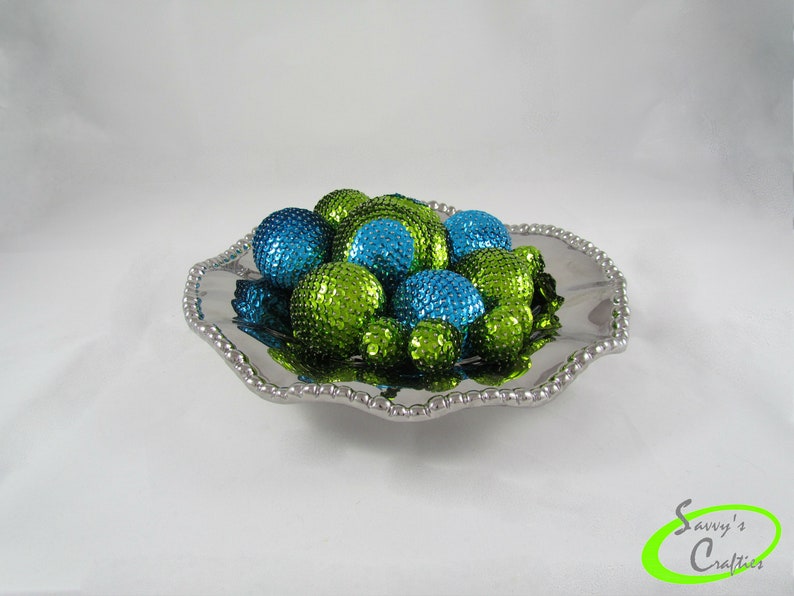 1 1/2 Orange Sequin Ornament Vase Fillers Table Etsy