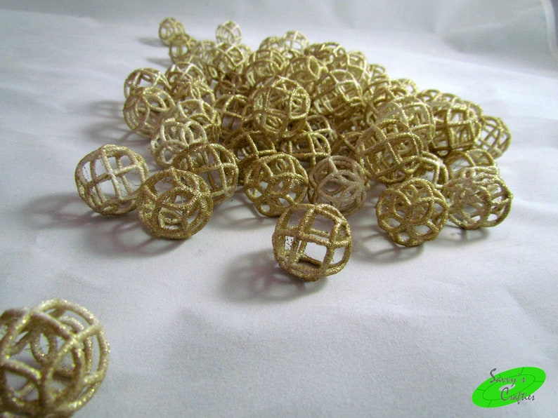 1 Gold Glitter Ornaments Vase Fillers Table Decoration Etsy