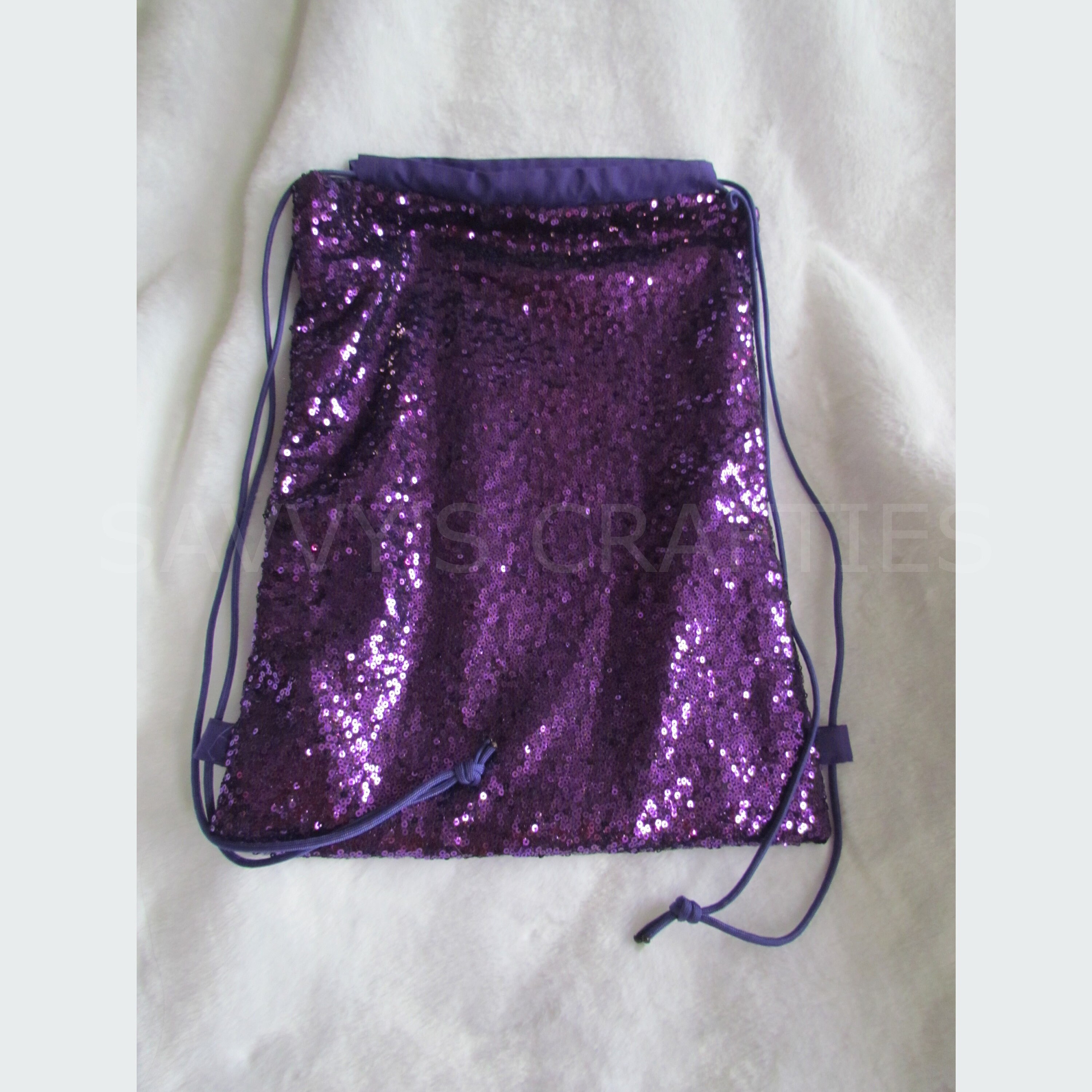 purple glitter purse