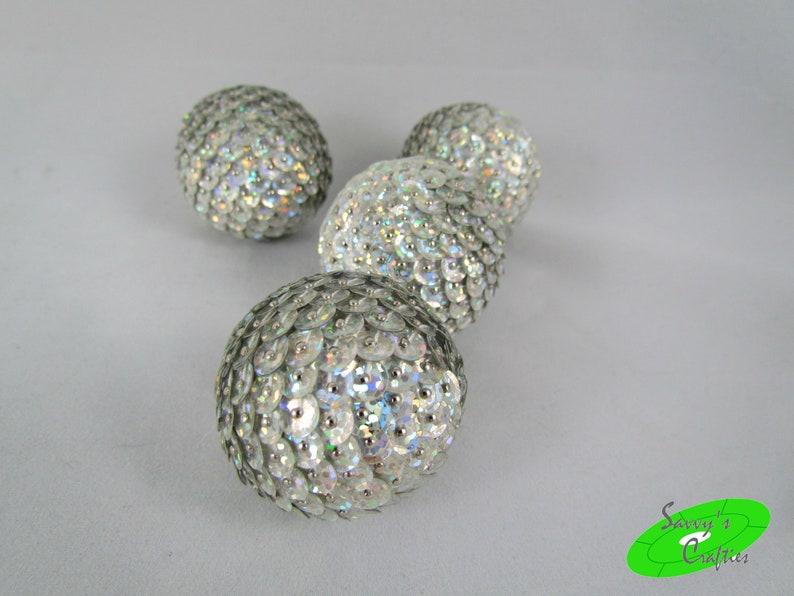 1 1/2 Holographic Silver Sequin Ornament Vase Fillers Etsy