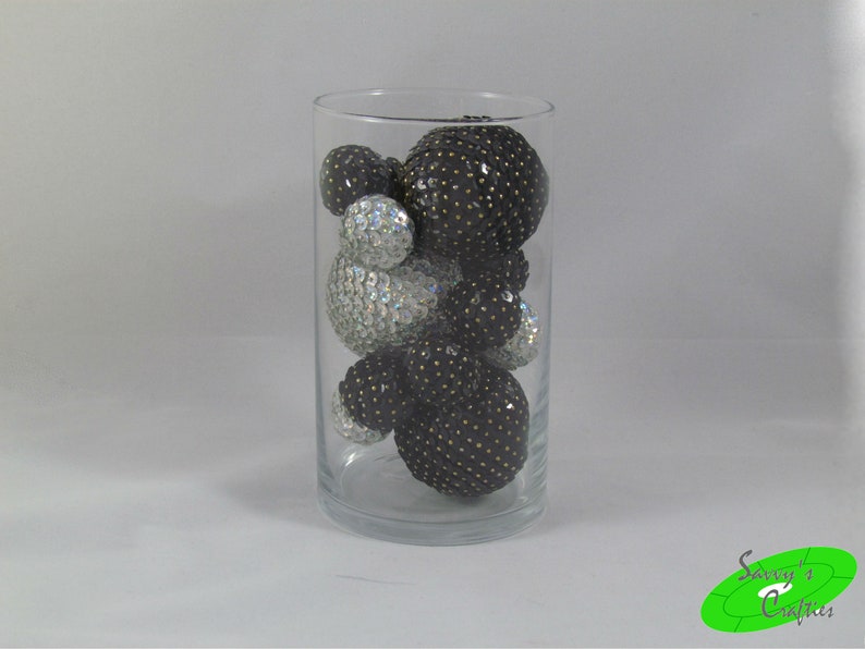 1 1/2 Holographic Silver Sequin Ornament Vase Fillers Etsy