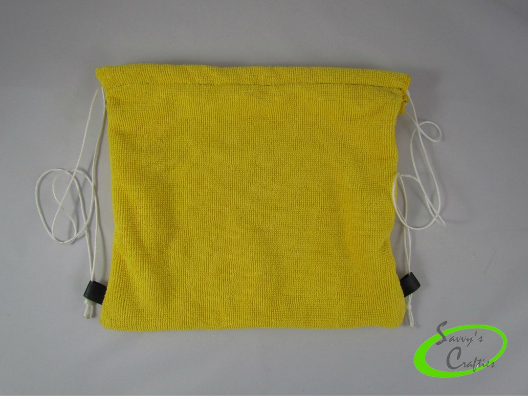 Yellow Microfiber Drawstring Bag Drawstring Backpack Beach Bag Gym Bag Diaper Bag B010013 Etsy